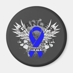 Aimant Survivant de cancer du colon de ruban à ailes par