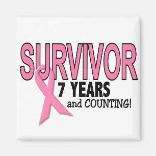 Aimant SURVIVANT DU CANCER DU SEIN 7 ans & comptage