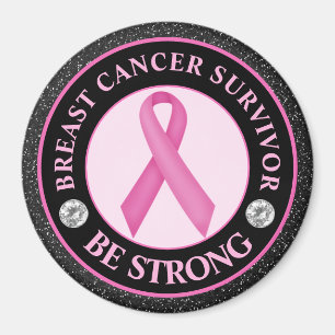 Aimant Survivante du cancer du sein – Ruban rose, soyez f