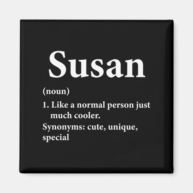 Aimant Susan Name Definition Funny D  (Devant)
