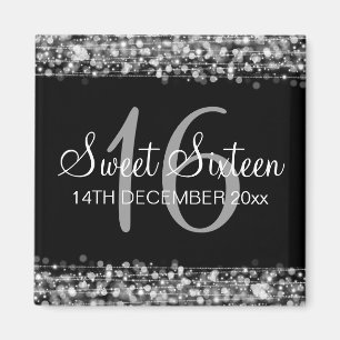 Aimant Sweet d'hiver 16 Anniversaire fête étincelles Arge
