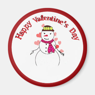 Aimant Sweet Little Snow Girl - Heureuse Sainte-Valentin