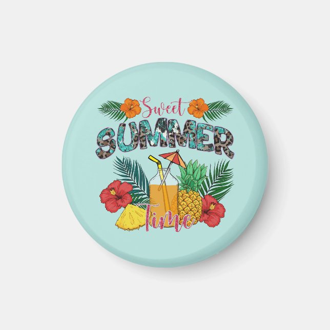 Aimant Sweet Summer Time Beach | Île tropicale (Devant)
