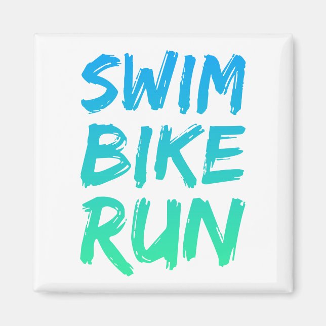 Aimant Swim Bike Run superbe design (Devant)