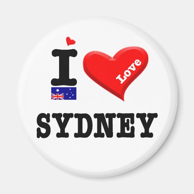 Aimant SYDNEY - J'aime (Devant)