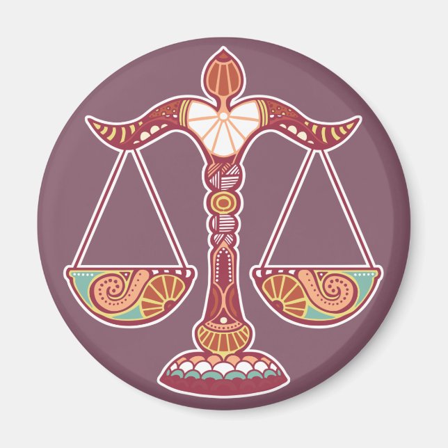 Aimant Symbole astrologique de la Libra (Devant)