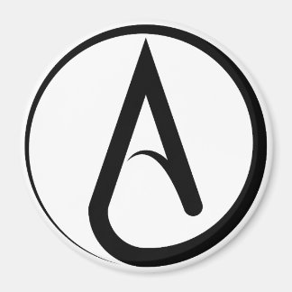 Aimant Symbole athée noir