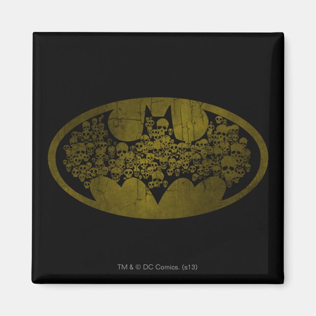 Aimant Symbole Batman | Crânes dans le logo de chaume (Devant)