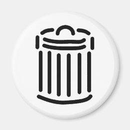 Aimant Symbole Black Trash Can