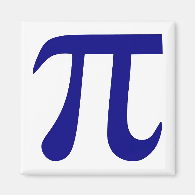 Aimant Symbole bleu marine Pi (Devant)
