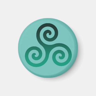 Aimant Symbole celtique antique Triskele vert