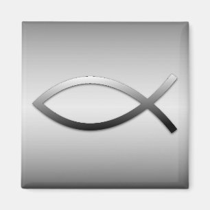 Aimant Symbole chrétien Ichthys Jesus Fish