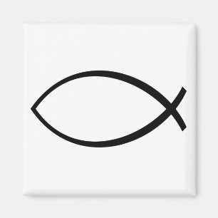 Aimant Symbole Christian Fish (Ichthys)