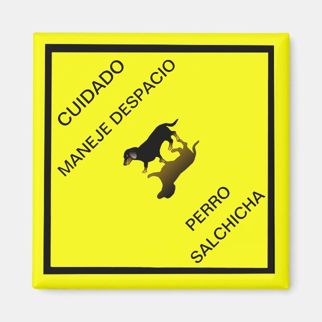 Aimant SYMBOLE CUDIDO - Dachshund SIGNE ROUTIÈRE Mexicain (Devant)