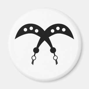 Aimant Symbole d'AKOFENA   Adinkra du courage et de la