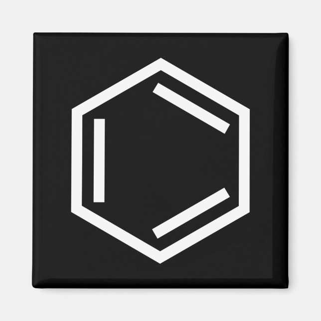 AIMANT SYMBOLE D'ANNEAU BENZENE (Devant)