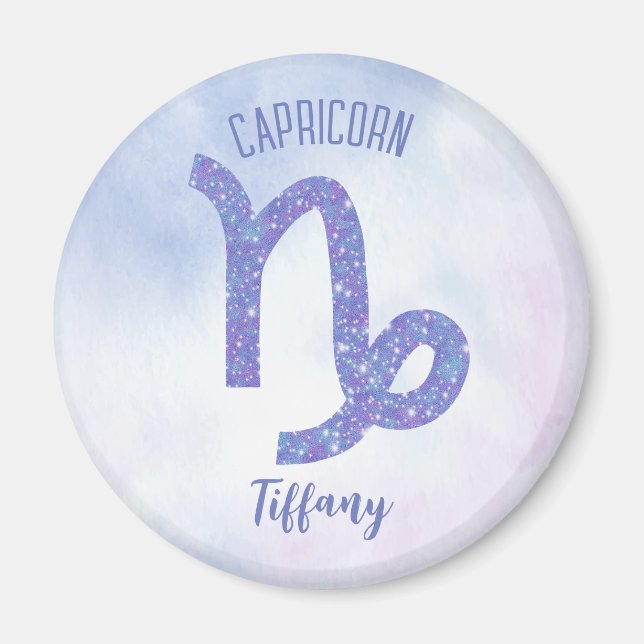 Aimant SYMBOLE D'Astrologie Capricorne Personnalisée Viol (Devant)