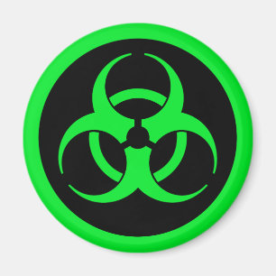 Aimant Symbole de biodanger vert