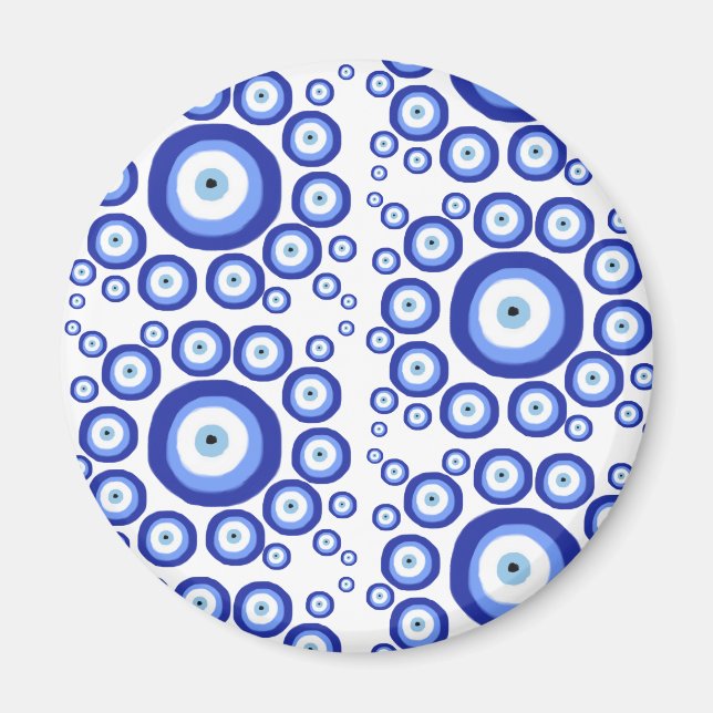 Aimant Symbole de bonne chance de l'oeil grec Motif (Devant)