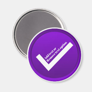 Aimant Symbole de coche violette