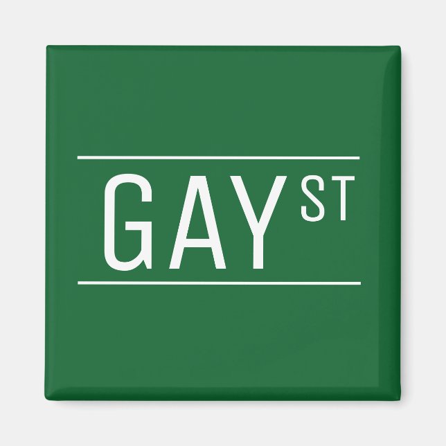 Aimant Symbole de la Fierté Gay Street de Whimsical Parti (Devant)