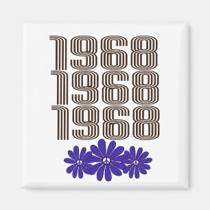 Aimant SYMBOLE DE LA PAIX 1968 Hippie Fleur Puissance vio