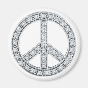 AIMANT SYMBOLE DE LA PAIX DE BIJOUX D'ARGENT