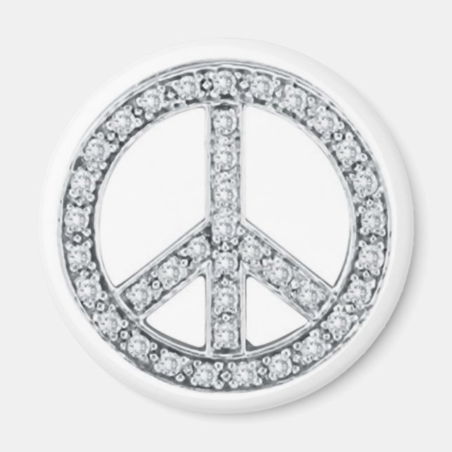 AIMANT SYMBOLE DE LA PAIX DE BIJOUX D'ARGENT (Devant)