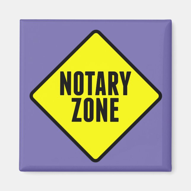 Aimant Symbole de la route jaune de la zone Noire (Devant)