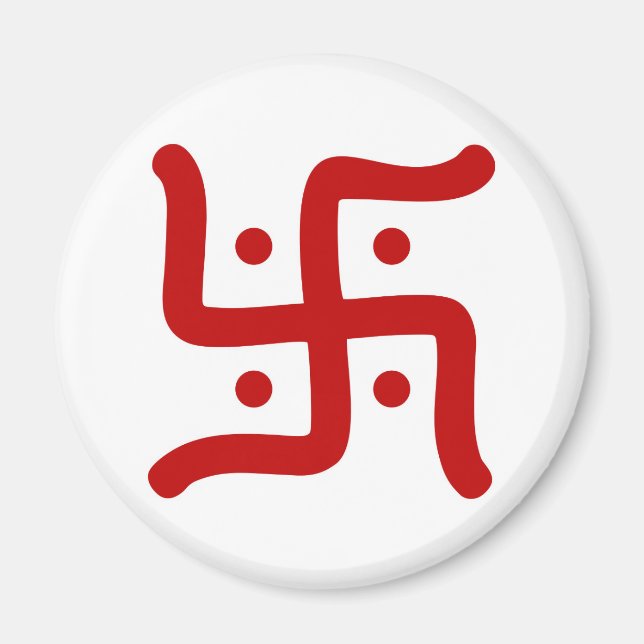 Aimant symbole de la swastika hindoue traditionnelle indi (Devant)