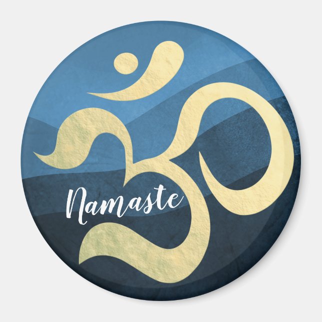 Aimant Symbole de l'OM bleu et or de l'instructeur de méd (Devant)