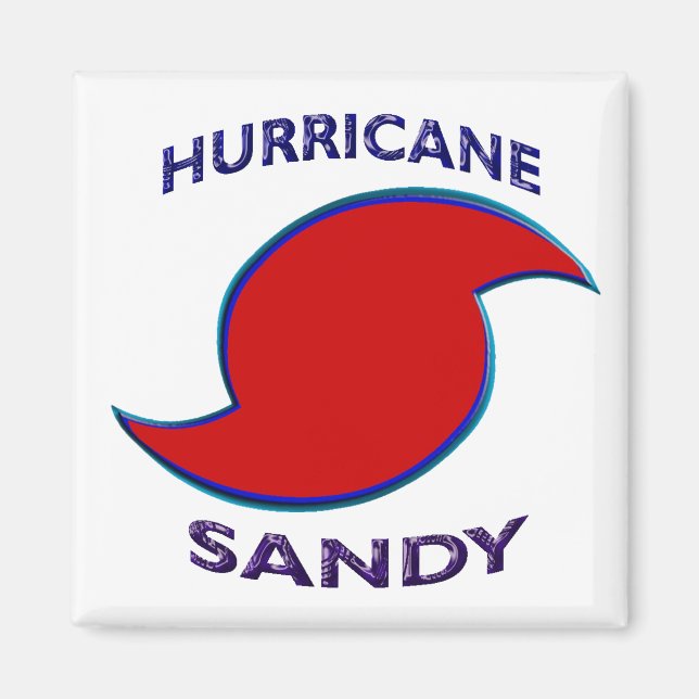 Aimant Symbole de l'ouragan Sandy (Devant)