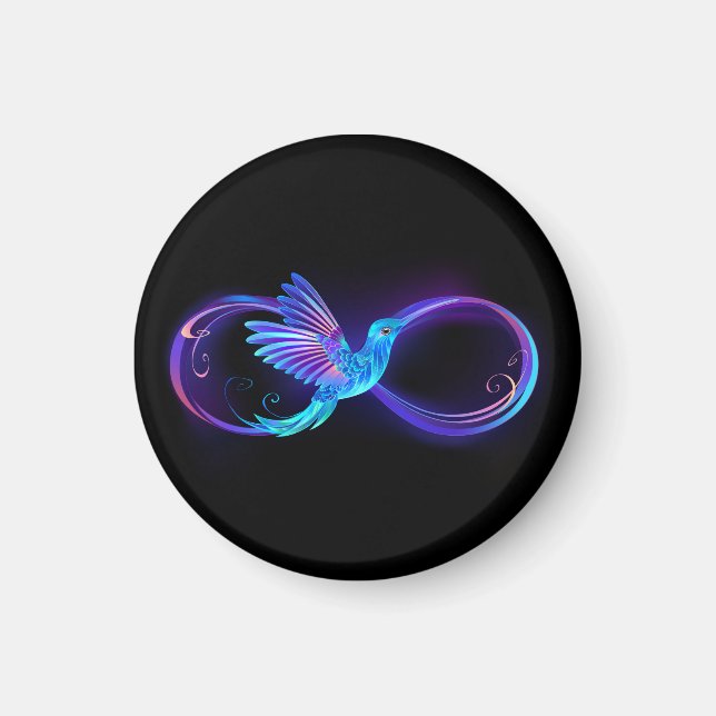 Aimant Symbole de Neon Infinity par Glowing Hummingbird (Devant)