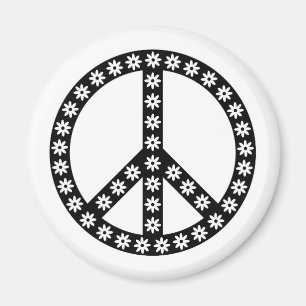 Aimant Symbole de paix de la marguerite