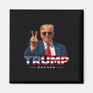 Aimant SYMBOLE DE PAIX DE Trump MAIN Drapeau américain Tr