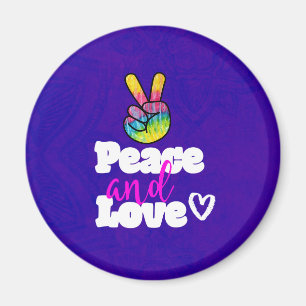 Aimant Symbole de paix et d'amour Arc-en-ciel