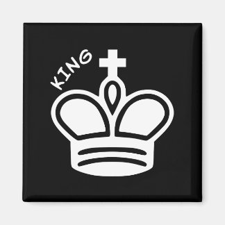 Aimant Symbole de pièce d'échecs Roi blanc