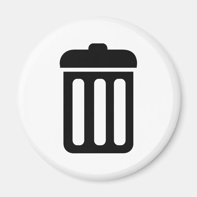 Aimant Symbole de poubelle (Devant)