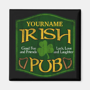 Aimant Symbole de pub irlandais personnalisé