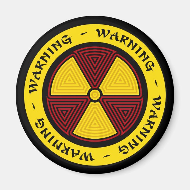 Aimant Symbole de rayonnement (Devant)