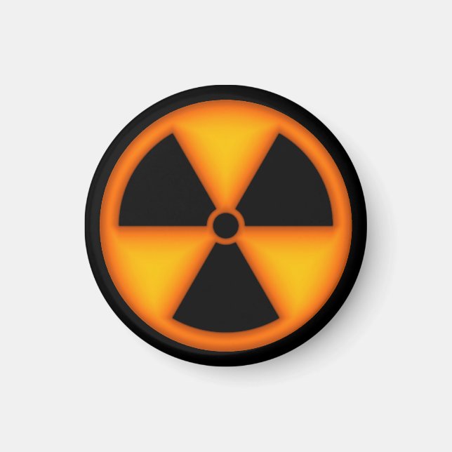 Aimant Symbole de rayonnement orange (Devant)