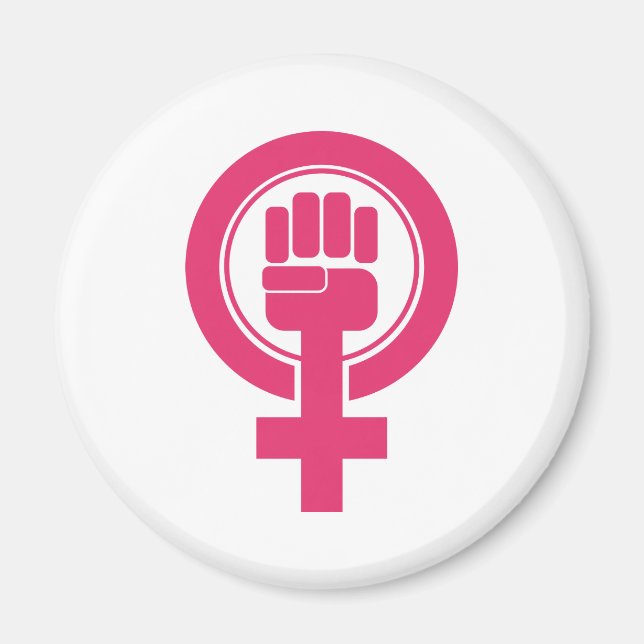 Aimant Symbole de résistance de la main des femmes (Devant)