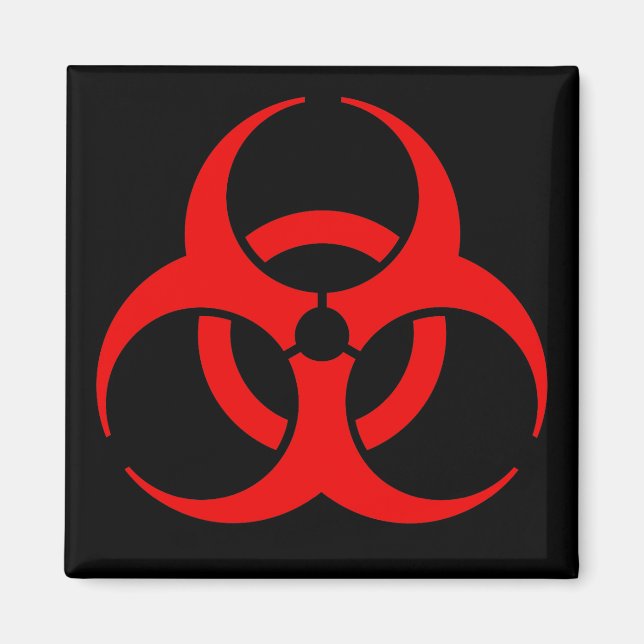 Aimant Symbole de risque biologique (Devant)