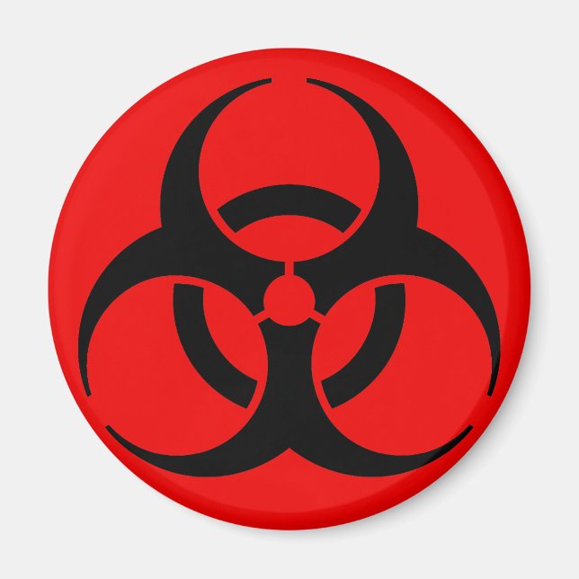 Aimant Symbole de risque biologique (Devant)