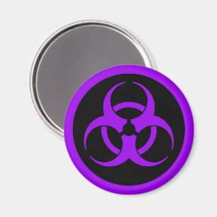 Aimant Symbole de risque biologique pourpre