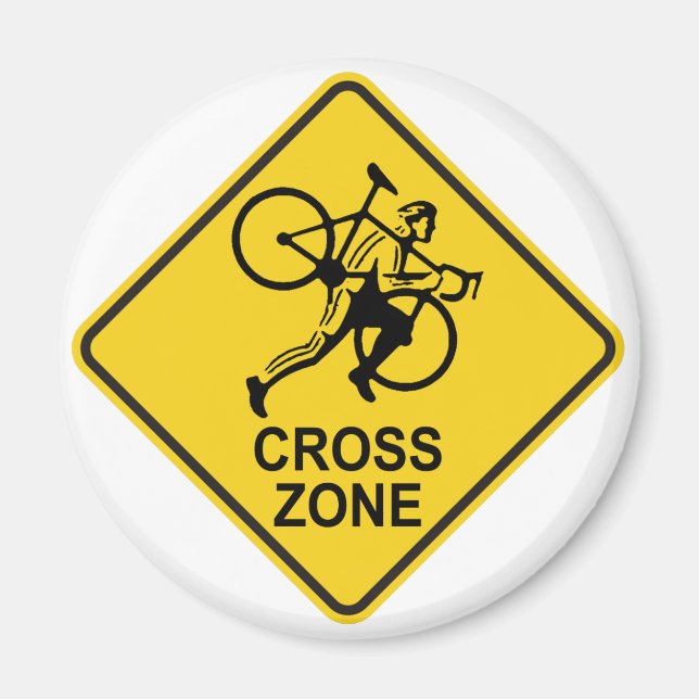 AIMANT SYMBOLE DE ROUTE DE LA ZONE CYCLORIQUE (Devant)