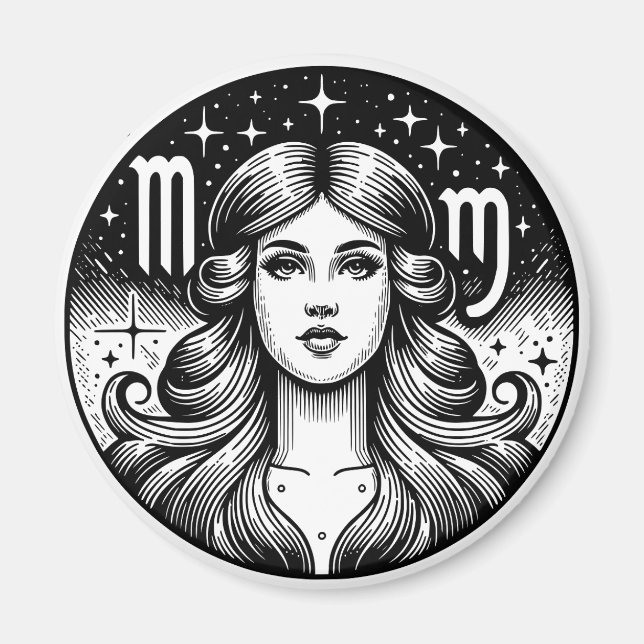 Aimant Symbole de virus du signe Horoscope (Devant)