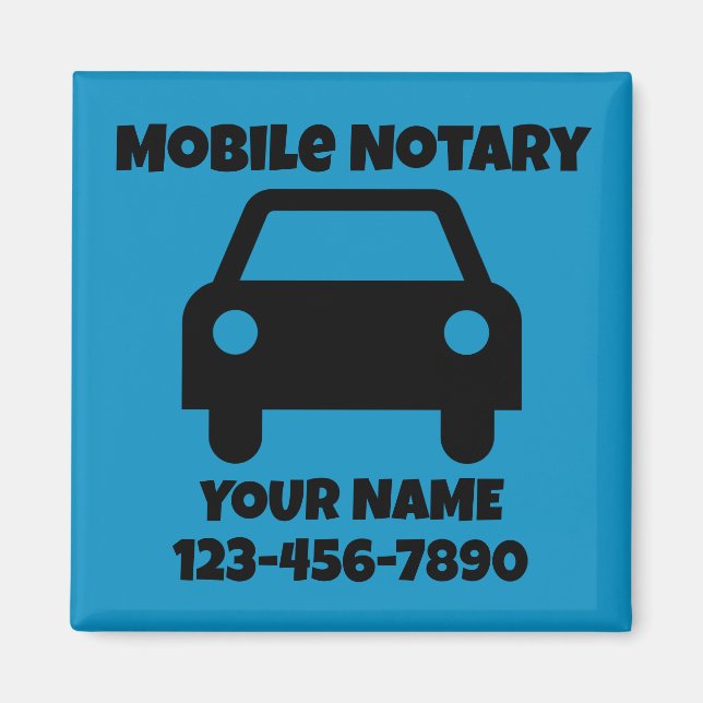 Aimant Symbole de voiture publique de notaire mobile Cust (Devant)