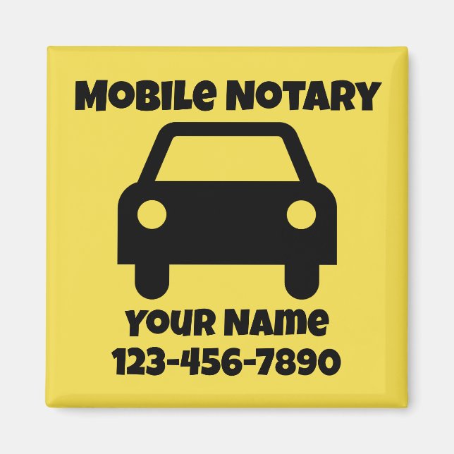 Aimant Symbole de voiture publique de notaire mobile Cust (Devant)