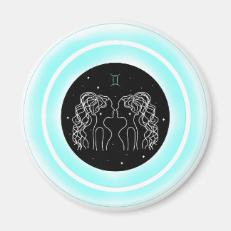 Aimant Symbole des Gémeaux – Emblème d'Astrologie Minimal